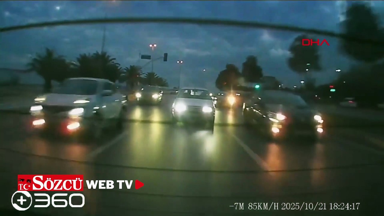 Pendik'te makas atan otomobil, takla atarak metrelerce sürüklendi