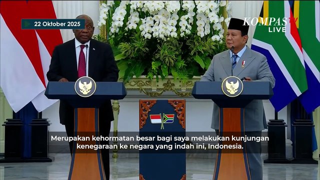[FULL TERJEMAHAN] Prabowo & Presiden Afrika Selatan Cyril Ramaphosa usai Pertemuan, Sepakati Hal Ini
