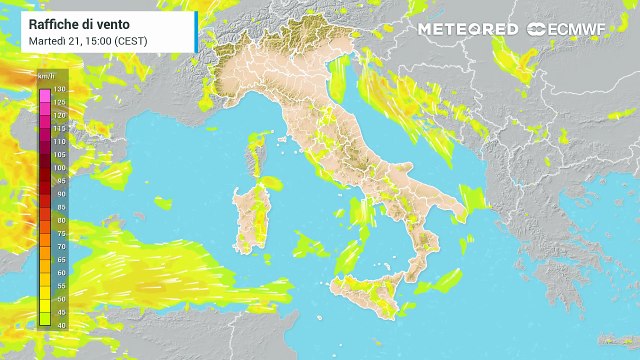 Domani giornata tempestosa sulla costa della Sicilia: forti raffiche di vento e piogge leggere a Palermo