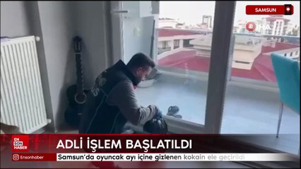 Samsun'da oyuncak ayı içine gizlenen kokain ele geçirildi