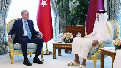 Cumhurbaşkanı Erdoğan, Katar Emiri Al Sani ile bir araya geldi