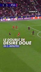 Doublé en 5 minutes de Désiré Doué 🥵 #ucl #doué #psg