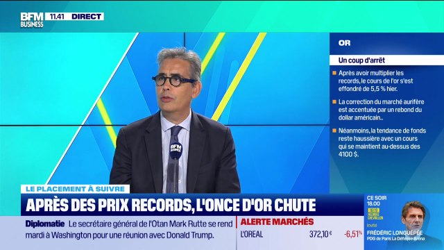 Le placement à suivre : Après des prix records, l'once d'or chute - 22/10