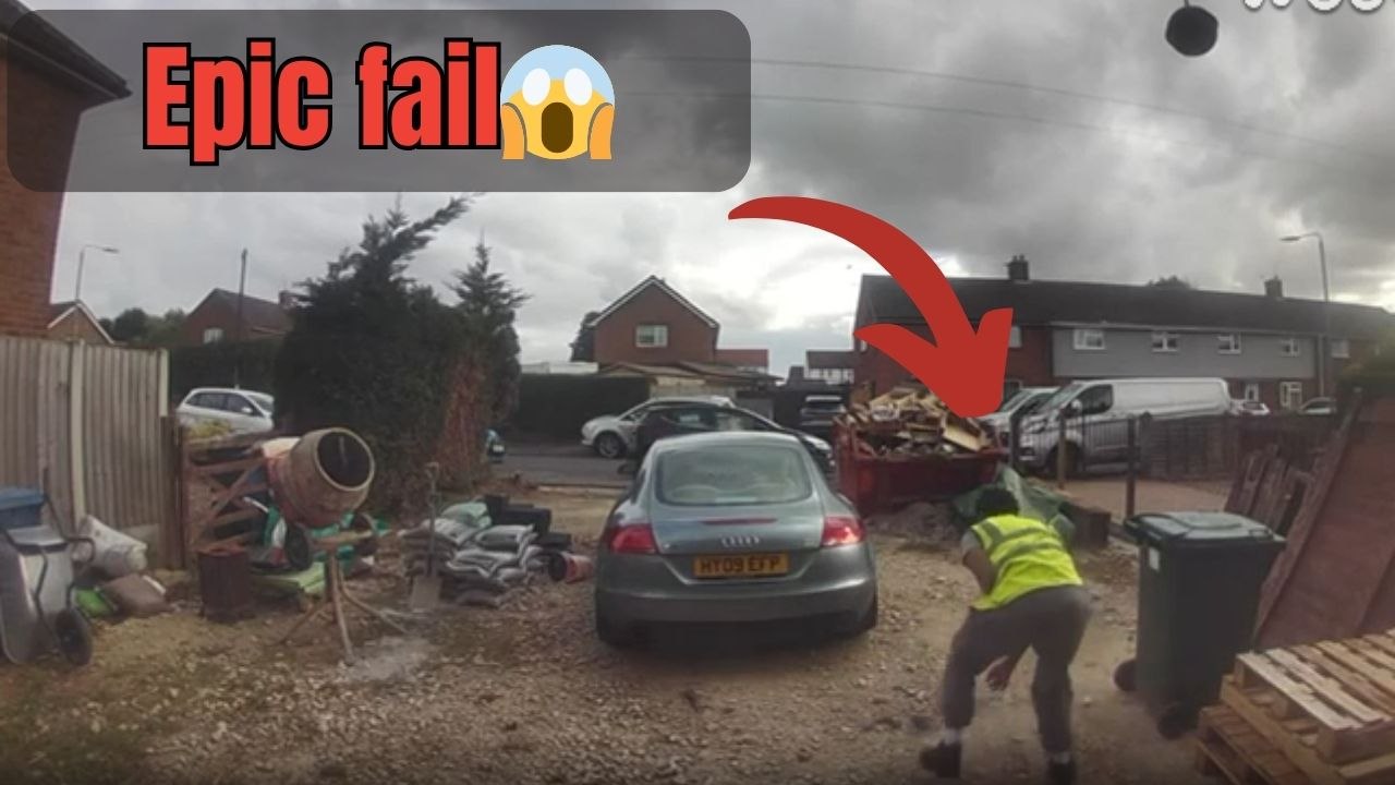 Package delivery gone wrong: Amazon delivery driver ran from fear and tripped dramatically