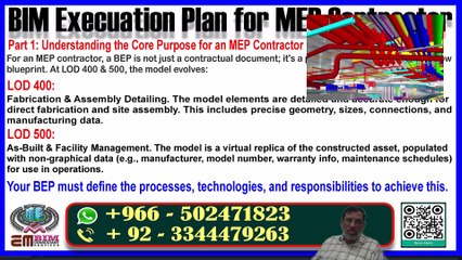 How to Prepare MEP Contractor BEPایم ای پی کنٹریکٹر بِم ایگزیکیوشن پلان کو کیسے تیار کریں۔