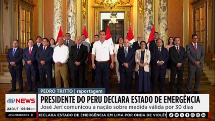 Peru declara estado de emergência por onda de violência