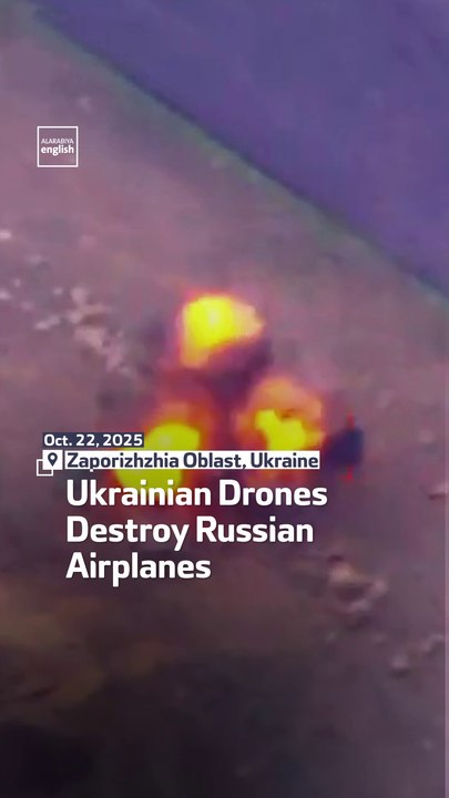 Ukrainian Drones Destroy Russian Airplanes