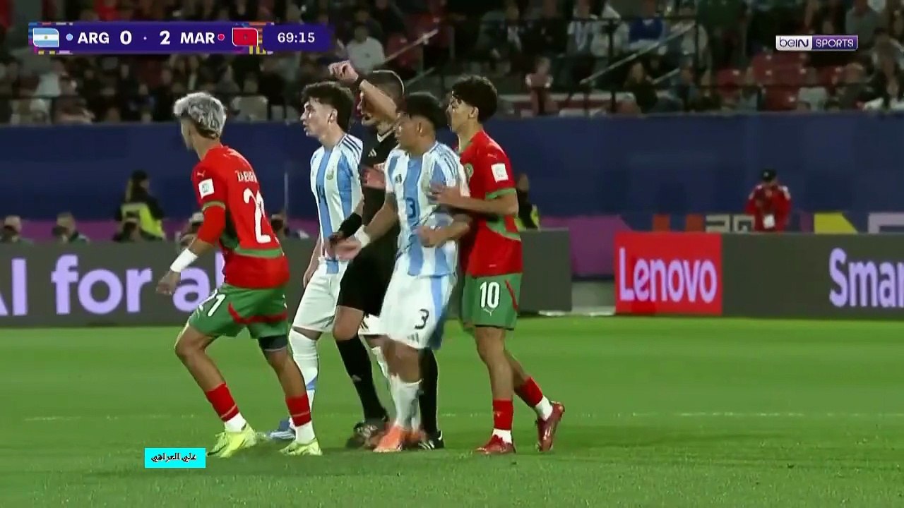 الشوط الثاني مباراة المغرب والارجنتين نهائي كاس...
