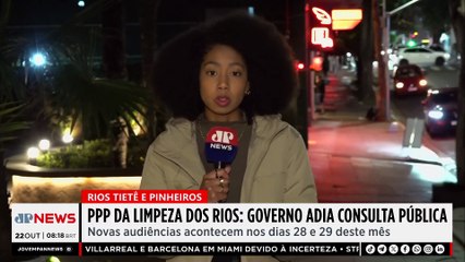 Governo de SP prorroga consulta pública sobre rios Tietê e Pinheiros