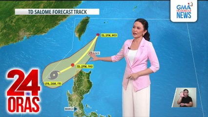 Bagyong Salome, posibleng ngayong gabi o bukas ng madaling araw magla-landfall; kung 'di tatama, posibleng dumaan malapit sa Batanes | 24 Oras