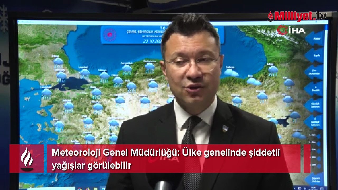 Meteoroloji Genel Müdürlüğü: "Ülke genelinde şiddetli yağışlar görülebilir"