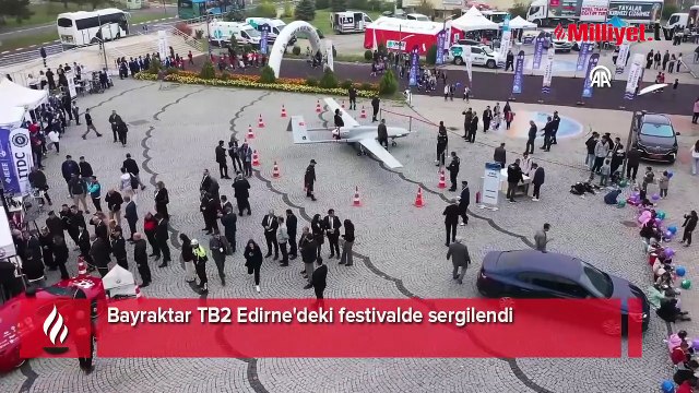 Bayraktar TB2 Edirne'deki festivalde sergilendi