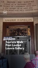 Tourists Walk Past Looted Louvre Gallery