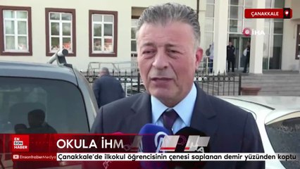 Çanakkale’de ilkokul öğrencisinin çenesi saplanan demir yüzünden koptu