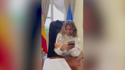 La reacción de Yolanda Díaz en TikTok a su ‘gazapo’ viral en el Senado