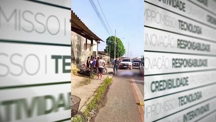Mulher não identificada morreu atropelada enquanto atravessava a faixa de pedestres, em Ananindeua.