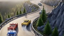 Classic LEGO Cars Racing Through the Mountains 🏁🔥