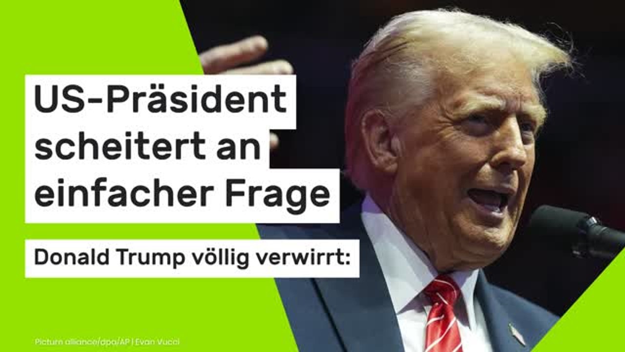 Donald Trump völlig verwirrt: US-Präsident scheitert an einfacher Reporter-Frage