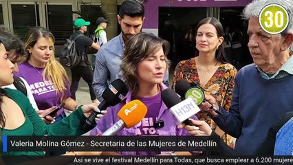 Así se vive el festival Medellín para Todas, que busca emplear a 6.200 mujeres en la ciudad
