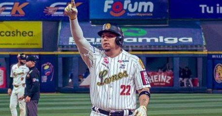 Primer jonrón de Yonathan Daza con Leones