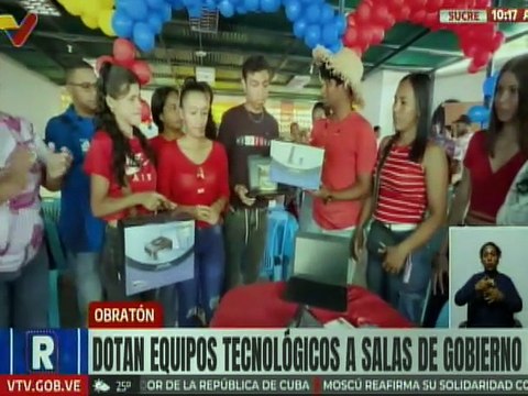 Sucre | Realizaron entrega de equipos tecnológicos a salas de gobierno de 15 consejos comunales