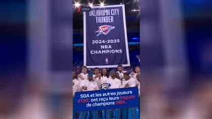 Thunder - Les joueurs reçoivent leurs bagues de champions NBA