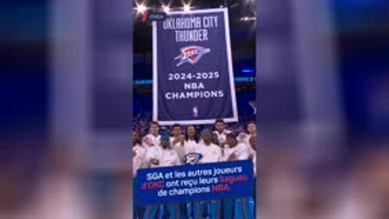 Thunder - Les joueurs reçoivent leurs bagues de champions NBA