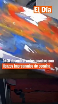 DNCD descubre varios cuadros con lienzos impregnados de cocaína