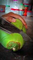 How Did I Cut This Coconut _ Fruit Cutting Skills