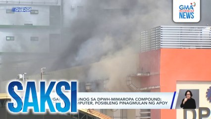 Isa sugatan sa sunog sa DPWH-MIMAROPA Compound; sumabog na computer, posibleng pinagmulan ng apoy | Saksi