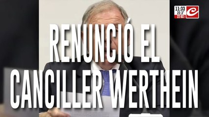 Otra baja en el gabinete de Javier Milei: renunció el canciller Gerardo Werthein