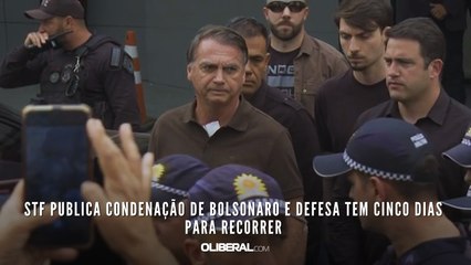 STF publica condenação de Bolsonaro e defesa tem cinco dias para recorrer