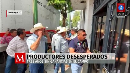 Productores de Guanajuato denuncian tres años sin ganancias en el campo