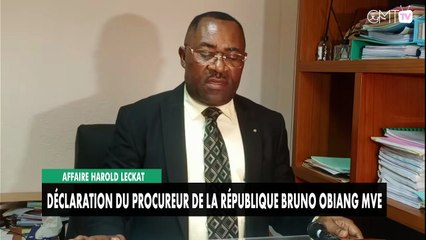 [#Vidéo] Affaire Harold Leckat : Déclaration du Procureur de la République Bruno Obiang Mve