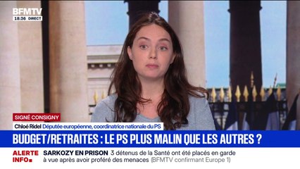 SIGNÉ CONISGNY - Crise politique: "C'est une fable de penser que nous aurions peur de la dissolution", affirme Choé Ridel (PS)
