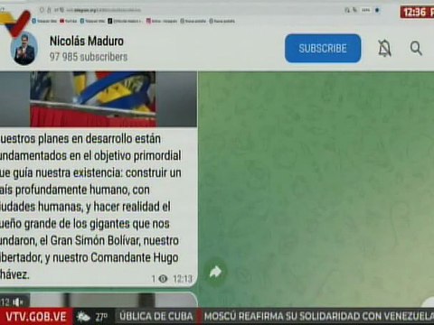 Pdte. Nicolás Maduro: Nuestros planes están en hacer realidad el sueño de quienes nos fundaron
