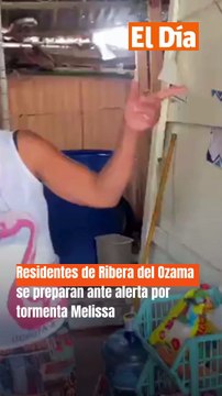 Residentes de Ribera del Ozama se preparan ante alerta por tormenta Melissa