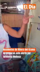 Residentes de Ribera del Ozama se preparan ante alerta por tormenta Melissa