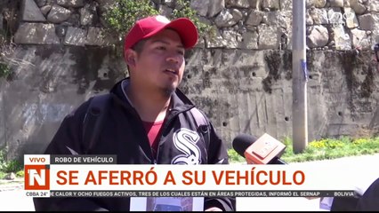 SE AFERRÓ A SU VEHÍCULO, DOS SUJETOS SE LO ROBARON