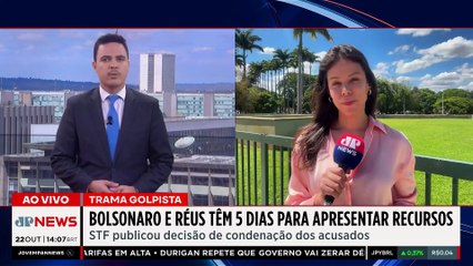 Bolsonaro e 7 aliados têm 5 dias para recorrer após STF condenar réus | TEMPO REAL