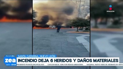 Incendio en Nuevo León deja a seis personas heridas y severos daños materiales