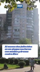 Al menos dos muertos en un ataque nocturno con misiles y drones contra Kiev