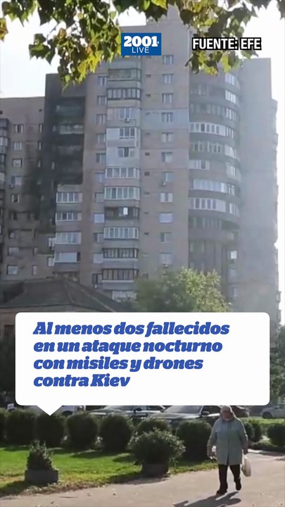 Al menos dos muertos en un ataque nocturno con misiles y drones contra Kiev