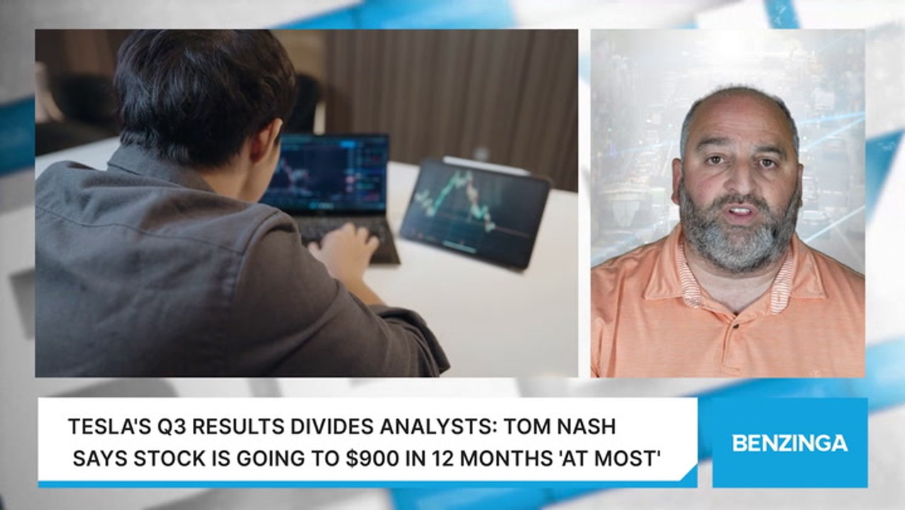 Tesla's Q3 Results Divides Analysts: Tom Nash Says Stock Is Going To $900 In 12 Months 'At Most'