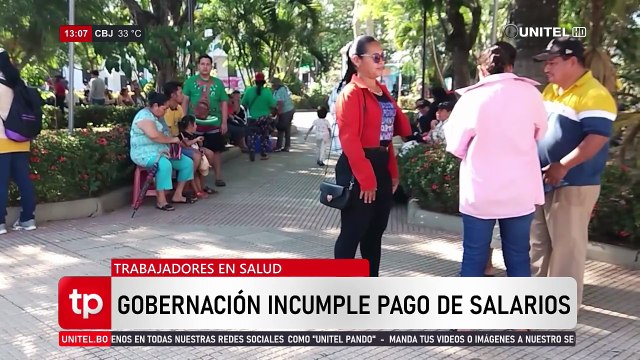 Personal de salud protesta por sueldos impagos