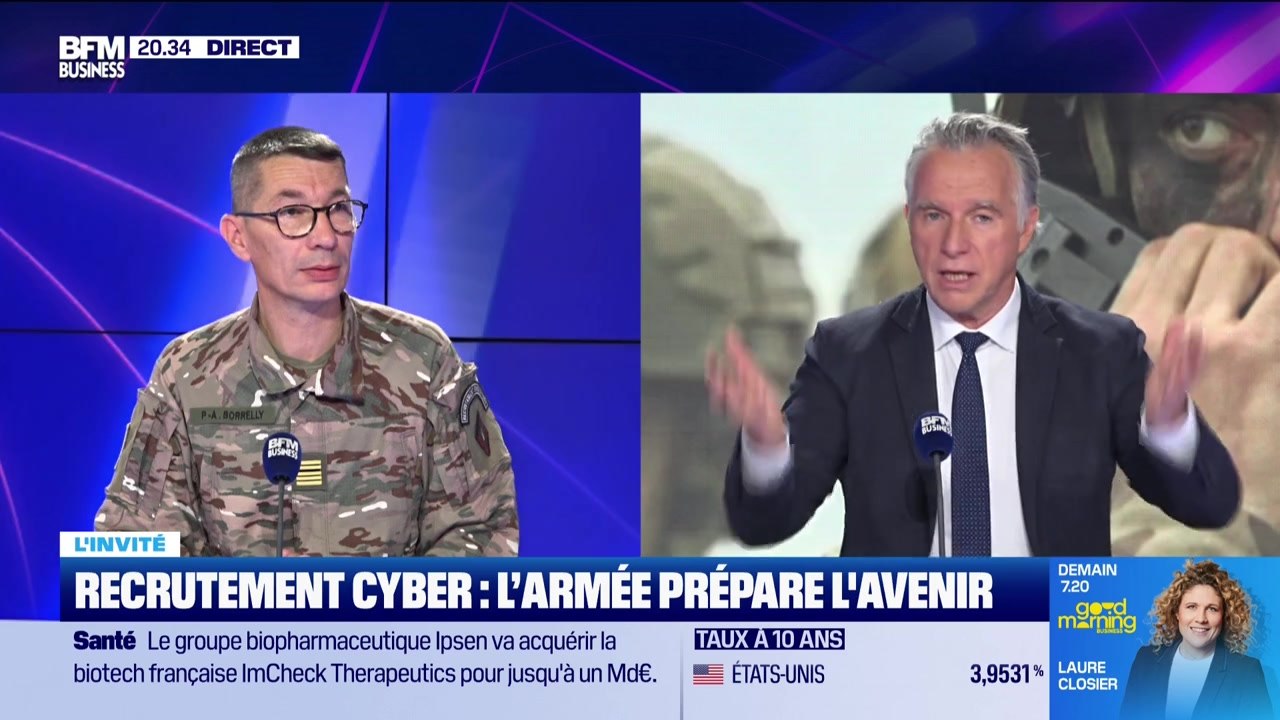 Colonel Pierre-Arnaud Borrelly (chef de corps du groupement de recrutement et sélection Nord-Ouest) : Recrutement cyber, l'armée prépare l'avenir - 22/10