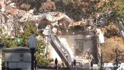White House demolition clears space for Trump’s $250m ballroom
