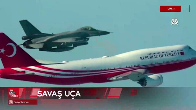 Cumhurbaşkanı Erdoğan'ın Umman'a inişinde F-16 savaş uçakları eşlik etti