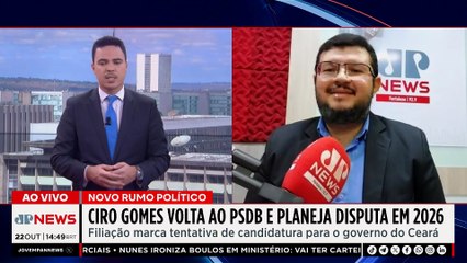 Ciro Gomes volta ao PSDB e deve disputar o Governo do Ceará em 2026 | TEMPO REAL