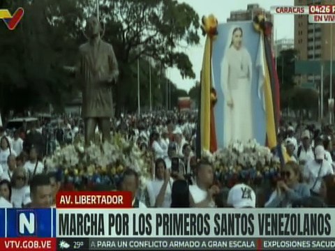 Venezolanos marchan en honor a los Santos José Gregorio Hernández y Carmen Rendiles